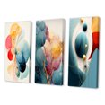 thumbnail image 3 of Designart "Shades of Retro Blue Circular Fusion" Modern Geometric Wall Art Set Of 3 - Blue Abstract Gallery Set For Office Decor, 3 of 7
