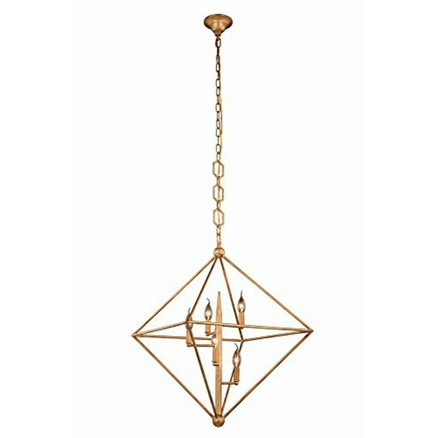 Elegant Lighting 1495D30GI Nora Collection Pendant Lamp D30" H32" 5-Light