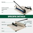thumbnail image 3 of Heavy Duty 17 - Inch Paper Cutter, Guillotine Style, 400 - Sheet, Solid Steel, Suits Office File Cutting, Craft Area, Business Task, 3 of 8