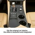 thumbnail image 6 of 6pcs Suede Gear Shift Cupholder Panel Frame Covers for 2015-2022 Lexus RC Left-Hand Drive Car Interior Accessories, Black, 6 of 11