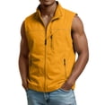 thumbnail image 2 of Men's Windproof Lightweight Golf Vest Outerwear with Pockets, Softshell Sleeveless Jacket for Running Hiking Sports, S, 2 of 9