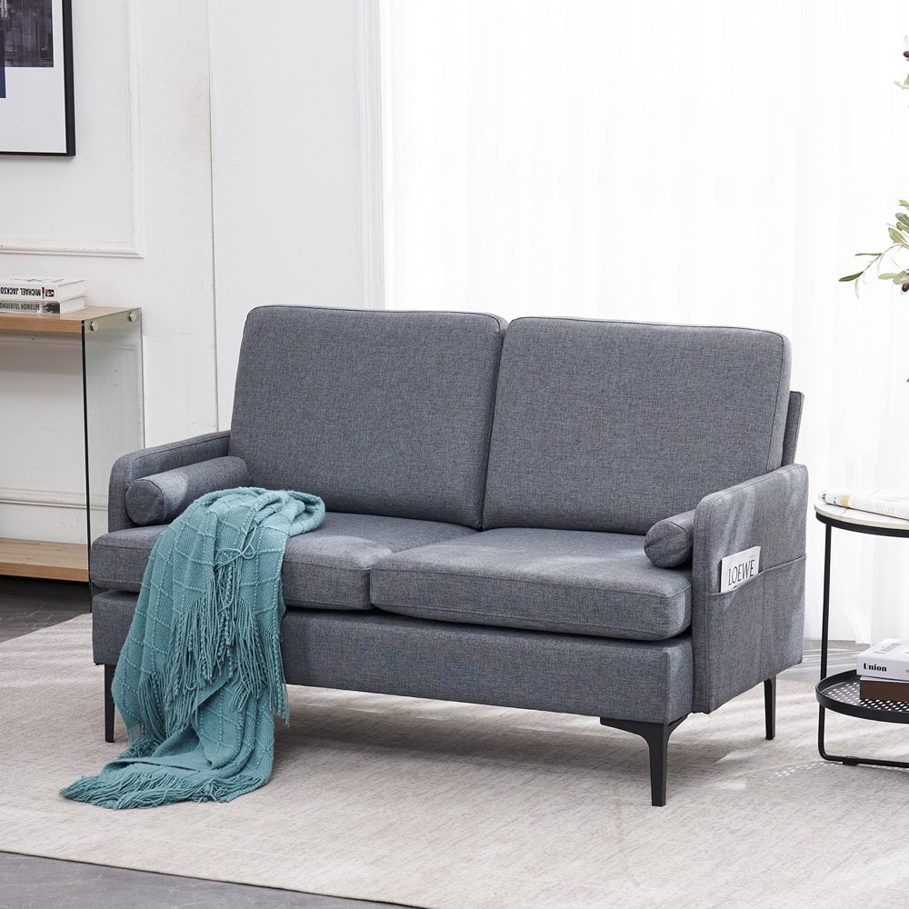 Hassch Fabric Modern Loveseat Sofa Couch for Living Room, 54" W ...
