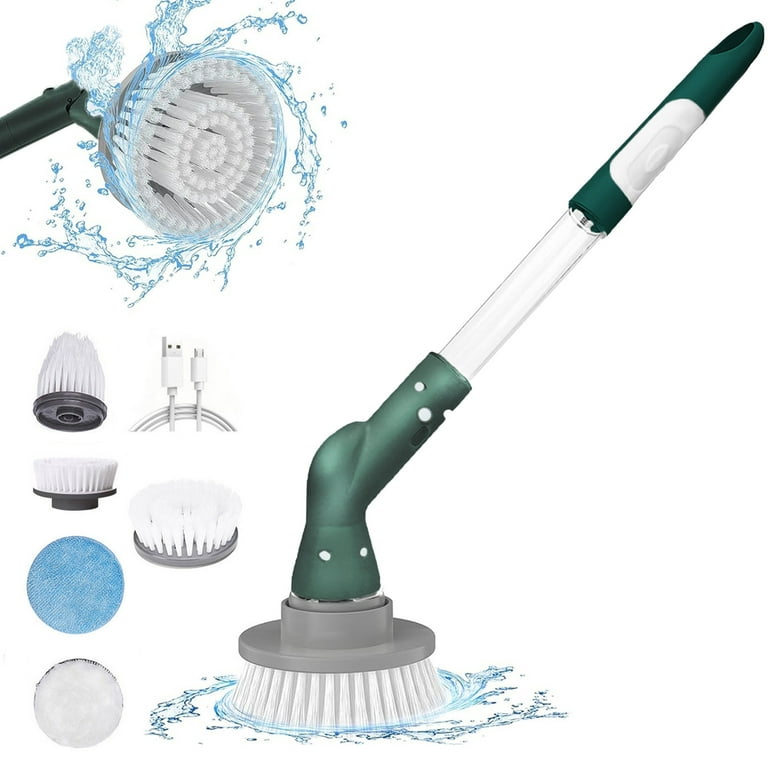 GENIANI Electric Spin Scrubber - 360 Cordless Powerful Scrub Brush for Cleaning  Bathroom, Tile, Floor, Tub and Shower with Adjustable Extension Handle and  3 Rep… in 2023