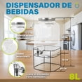 thumbnail image 2 of Vitrolero Dispensador De Agua Vidrio 8 Litros Onof Mason Jar Cromado, 2 of 6