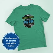 Printworks Color Fabric Transfer Paper, 40 Sheets, Iron on, Printable, Inkjet Compatible, 8.5 x 11
