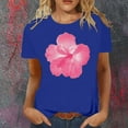 thumbnail image 2 of LUOGENLI T-shirts pour Femmes Mode Décontractée Chemises Imprimées Col Rond Manches Courtes Tee Tops Tunique Blouse T-shirts Graphiques Pêche Saint-Valentin Bleu TG, 2 of 4