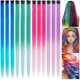 thumbnail image 1 of 12 PCS Clip in Colored Hair Extensions, 22" Rainbow Hair Extensions, Highlights Colorful Hair Extensions, Synthetic Straight Hair Piece DIY Hair Accessories on Daily Party (12PCS_C, 1 of 1