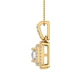 thumbnail image 2 of 1/3 Carat Diamond Cushion Shaped Pendant Necklace in 14K Yellow Gold (Silver Chain Included) (I1-I2 Clarity), 2 of 3