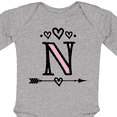 thumbnail image 4 of Inktastic Letter M Monogram Tribal Arrow Girls Long Sleeve Baby Bodysuit, 4 of 5