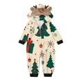 thumbnail image 2 of Odeerbi Christmas Onesie Pajamas for Family Holiday Sleep Jumpsuit Long Sleeve Family Christmas Pajamas Matching Sets Baby Printed Loungewear Jumpsuit Sleepwear Xmas PJs Set Red, 2 of 5