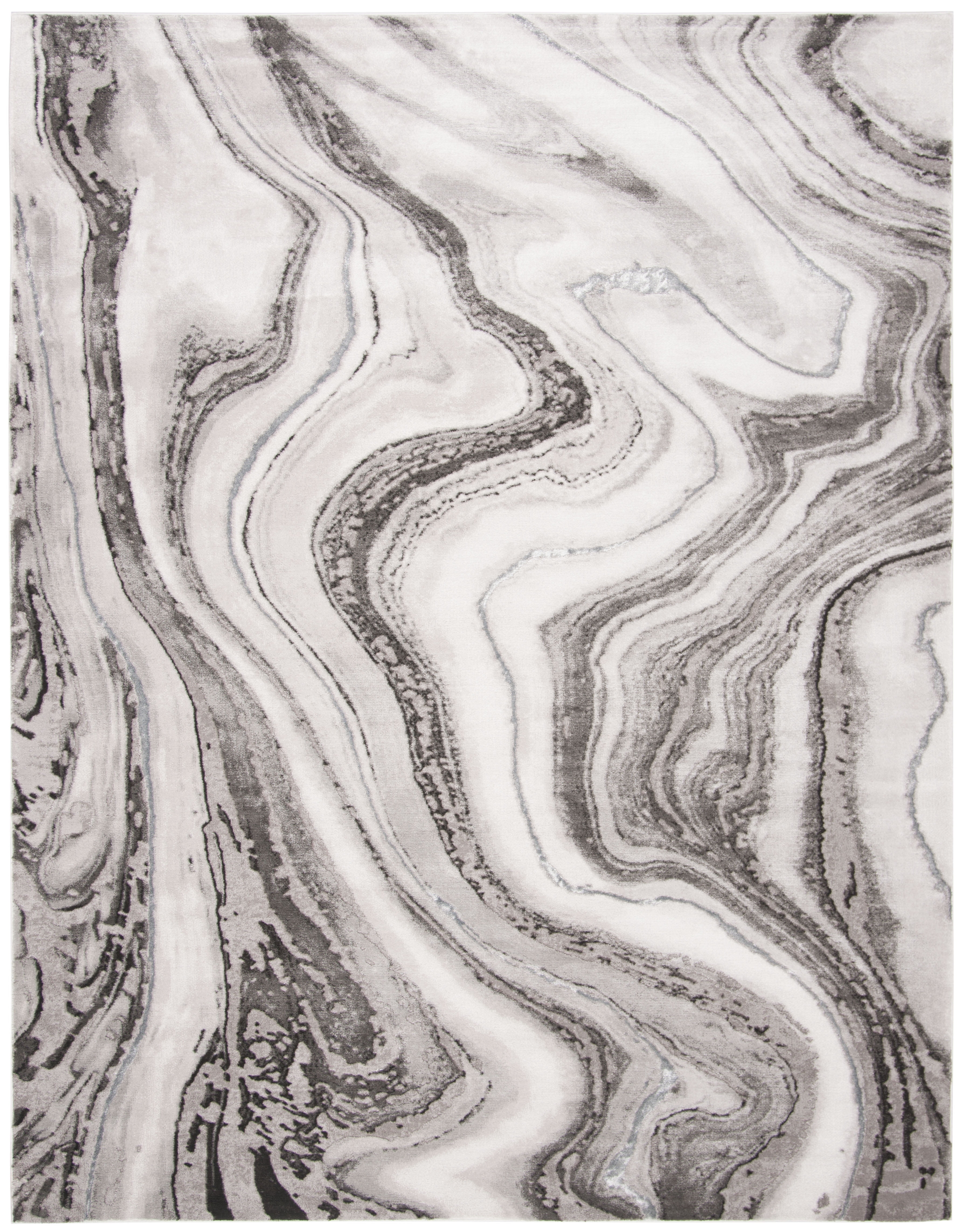 SAFAVIEH Craft Angjelko Abstract Area Rug, Grey/Silver, 8' x 10'