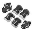 thumbnail image 4 of Skateboard Pads Protective Gear Kit, Safe Protective Knee Pads Elbow Pads Wrist Guards Set 6Pcs Adjustable  For Skating For Skateboarding Black, 4 of 8