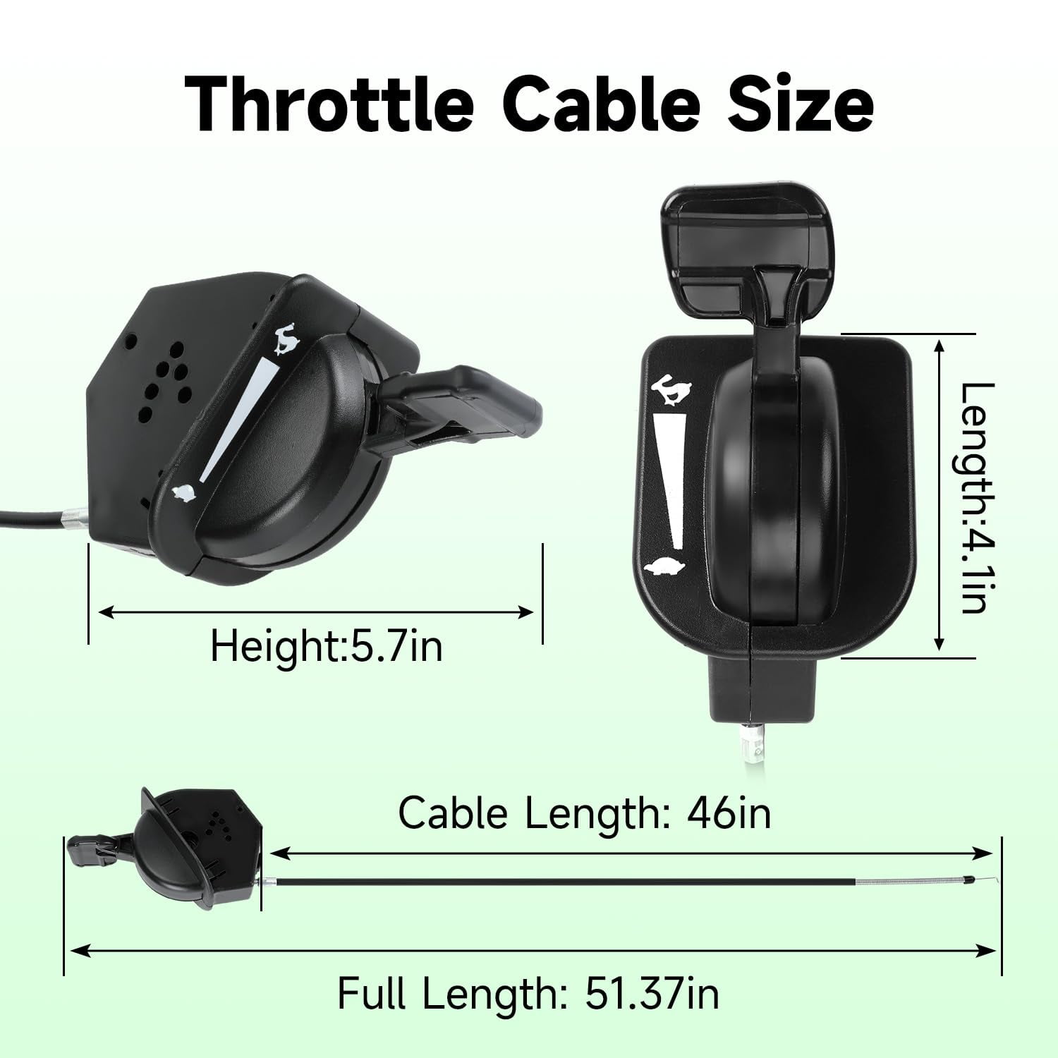 946-05098C Throttle Choke Cable Compatible with Cub Cad-et XT1 LT50 LT46 GT50 GT54 XT2 LX46 LX50 Craftsman MTD Riding Lawn Mower, 746-05098C Control Cable Lawnmower Parts 946-05098A