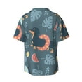 thumbnail image 2 of Easygdp Watermelons Dachshunds Men's Casual Short-sleeved Shirt with Pocket and Button Suitable for Beach Vacation Leisure - 3X-Large, 2 of 7