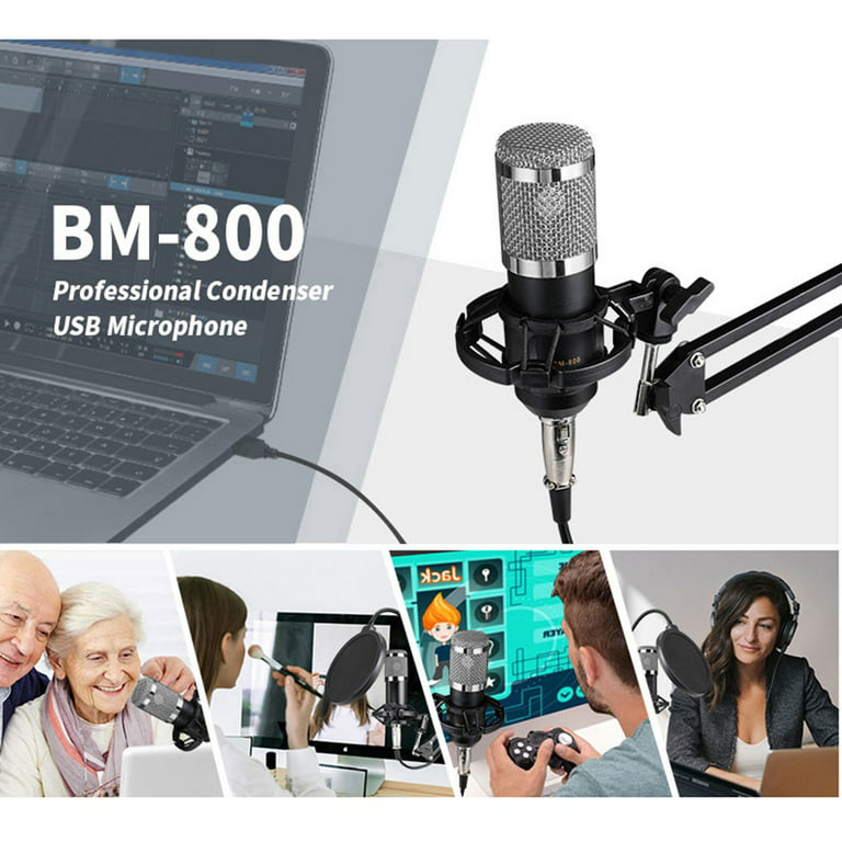 BM800 Karaoké Microphone Studio Condensateur Mikrofon KTV Radio