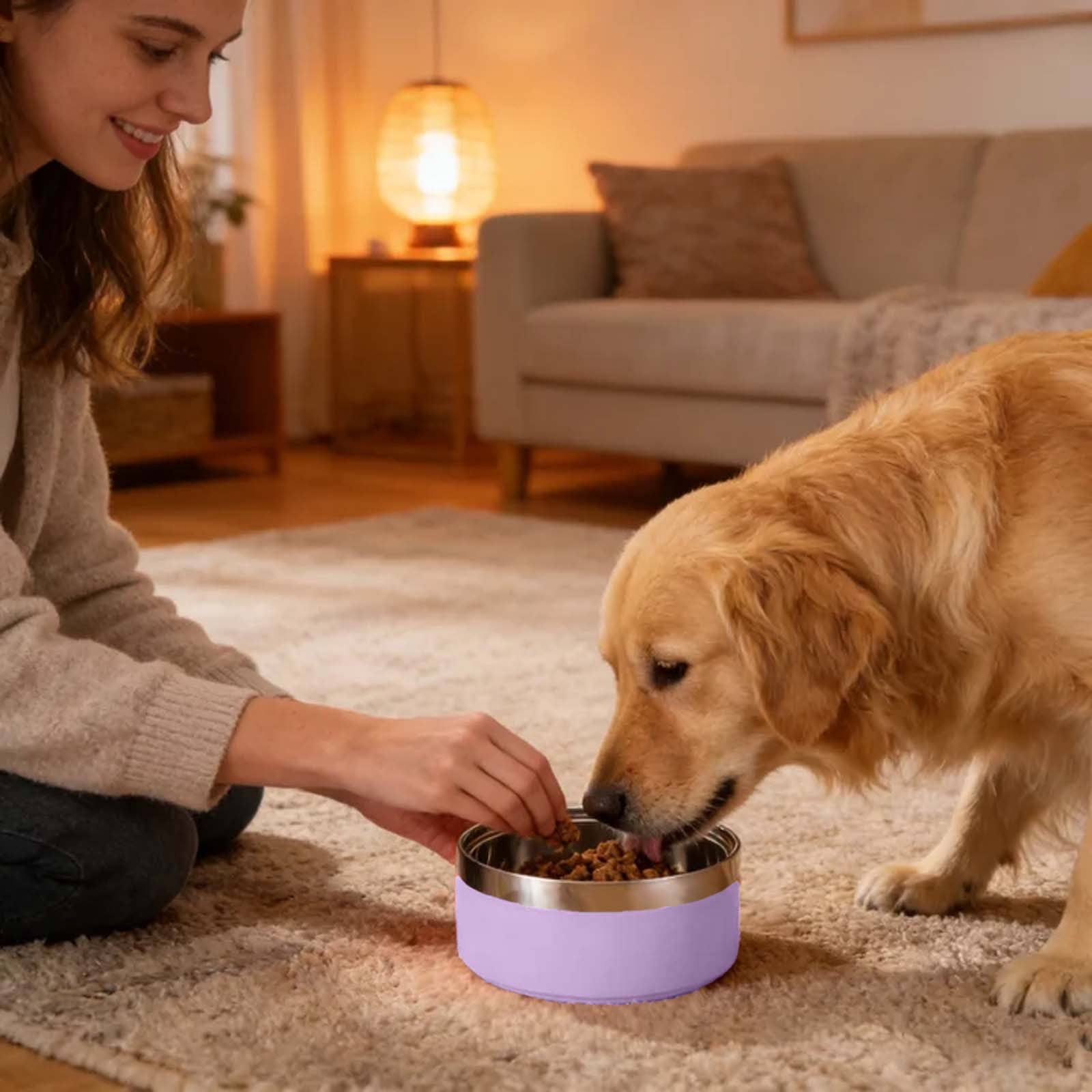 Gytml Diy Silicone Slow Feeder Dog Bowl, Interactive Puzzle Feeder For Fast Eaters, Non- Pet Food Bowl For Small Medium Dogs Cats Purple-18x8.5cm