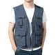 thumbnail image 1 of pstuiky Camisetas sin mangas para hombre, Chaqueta de trabajo sin mangas con cuello y múltiples bolsillos para hombre Chaleco de hombre xxxl, 1 of 3