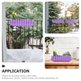 thumbnail image 2 of 2Pcs Rectangular Purple Plastic Flower Window Box Fence Planter for Garden and Outdoor Living 12.6x5.9x4.3in, 2 of 8