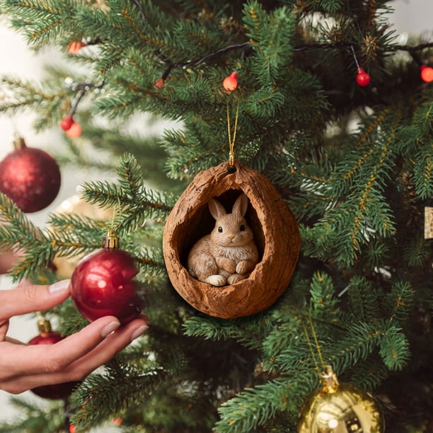 Adornos Navideños Acrílicos Colgantes de 8 Cm, Duraderos | Decoración Festiva para El Hogar y Temporada | Regalos Navideños Ligeros y Divertidos