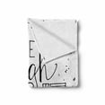 thumbnail image 2 of Live Laugh Love Soft Flannel Fleece Throw Blanket, Words Hand Drawn Style Typographical Design Positive Hipster, Cozy Plush for Indoor and Outdoor Use, 70" x 90", Black and White, by Ambesonne, 2 of 6