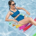 thumbnail image 6 of Bestway: High Fashion Folding Lounge Chair - Inflatable Transforming Design: Air Armchair Or Pool Float w/ Headrest, Water Play, Clear & Bright Colors, 6 of 10