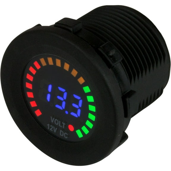 Sea-Dog 421617 Rainbow Display Digital Voltagemeter - 12VDC