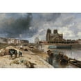 thumbnail image 3 of Johan Barthold Jongkind 14x11 Black Modern Framed Museum Art Print Titled - Notre-Dame Vue Du Quai De La Tournelle (1852), 3 of 5