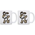 thumbnail image 1 of ThisWear Funny Dog Gifts Dabbing Dog Funny Meme Dance Dog Lover 11 ounce 2 Pack Coffee Mugs, 1 of 4