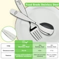 thumbnail image 3 of Lehoo Castle Kids Toddler Utensils Silverware Stainless Steel 6 Piece - Toddler Spoons and Forks Knife Set (Dinosaur World), 3 of 11