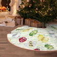 thumbnail image 5 of Daiia Insects Drawing Merry Christmas Tree Skirt , Xmas Large Lace-up Tree Skirt, Santa Snowflakes Rustic Home Decorations New Year Party Farmhouse Decor-30", 5 of 6