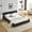 Dark Gray, variant on Queen Size Solid and Stable Upholstered Bed Frame with Thick Fabric, Chenille Fabric Grounded Platform Bed with Headboard and Solid Frame, No Box Spring Needed(68''*86,5''*23,5'') (Dark Gray)