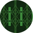 thumbnail image 1 of Ahgly Company Machine Washable Indoor Round Transitional Green Area Rugs, 8' Round, 1 of 7