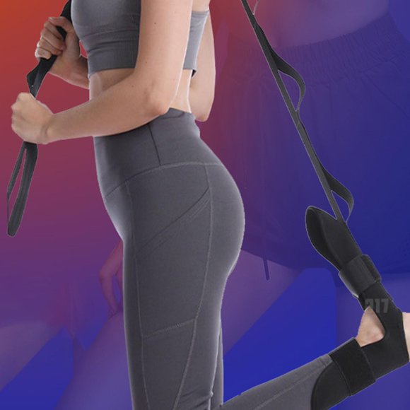 Yoga Ligament Stretching Belt Foot Drop Stretcher Correct Calf Thigh Hamstring Leg Training Strap for Gymnastics Pilates