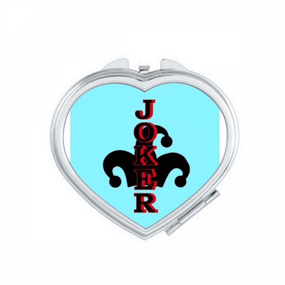 Monochrome Playing Card Joker Mirror Travel Magnification Portable Handheld Pocket Makeup