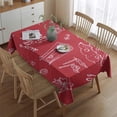 thumbnail image 2 of Merry Christmas Table Cloth Waterproof Spillproof Tablecolths Table Covers Christmas Snowman Tablecloth for Christmas Birthday Wedding Graduation Rectangle,60x84inches, 2 of 5