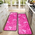 thumbnail image 4 of Kitchen Rugs Sets Of 2,Pink Ribbon Pattern Anti Fatigue Kitchen Mat Rugs Non Slip Washable,Decorative Kitchen Floor Mats for Kitchen,Sink,Laundry,17"x47"+17"x47", 4 of 5