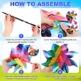 thumbnail image 4 of Uxcell 1-Pack Molinillo de Flores, Molinillos de Césped Brillantes de Plástico Reflectante de 20 Pulgadas para Decoraciones de Fiesta [Colorido], 4 of 7