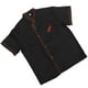 thumbnail image 4 of Uniforme de chef unisex de manga corta, camisa básica de chef para catering, panadería, servicio de alimentos, restaurante, talla L (negro), 4 of 5