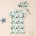thumbnail image 3 of WOYY Boys UPF 50+ Short Sleeve Rash Guard One-Piece Swimsuit with Hat 2Pcs Set, Sizes 0-3 Months, 3 of 6