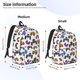 thumbnail image 2 of Disketp Cartoon Monster Trucks1 print Canvas Backpack Lightweight Travel Daypack Student Rucksack Laptop Backpack-Medium, 2 of 5