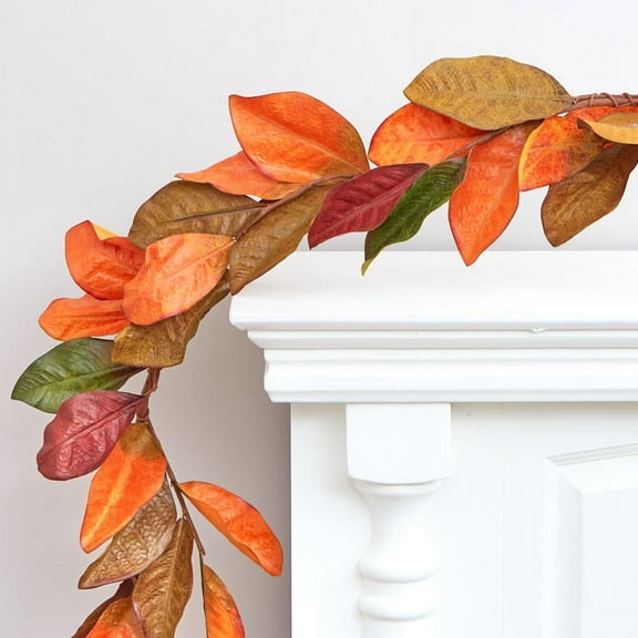 Autumn Artificial Magnolia Leaf Garland by Factory Direct Craft