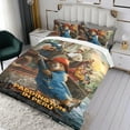 thumbnail image 3 of Paddington Conjunto de sábanas temático, trío de piezas, cómodo y amigable con la piel, diseño único, regalo de decoración para el hogar para familiares, amigos y fans,135X200cm, 3 of 6