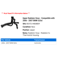 thumbnail image 2 of Upper Radiator Hose - Compatible with 2006 - 2007 BMW 525xi, 2 of 2