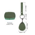 thumbnail image 2 of Uxcell Leather Keychain Blanks, 2 Pack Cowhide Key Fob with Key Rings for Laser Engraving, Olive Green, 2 of 6