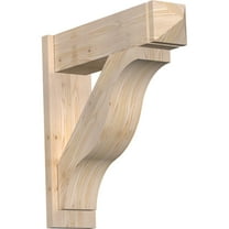 Ekena Millwork 7 1/2"W x 28"D x 28"H Funston Smooth Arts and Crafts Outlooker, Douglas Fir