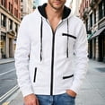 thumbnail image 4 of LYSMORA Men's Contrast Lined Full Zip Hoodie Jacket, Multi Zipper Pocket Raglan Long Sleeve Casual Athletic Zip Up Sweatshirt, 4 of 6