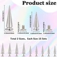 thumbnail image 2 of 30Pcs 2 Styles Punk Style Cone Alloy Rivets Platinum 20.5~28x6.5~9mm 15pcs/set, 2 of 9