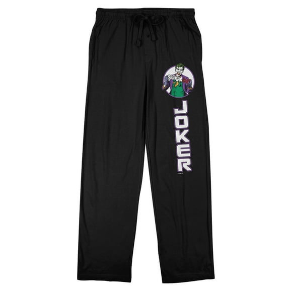The Joker Animated Villain Men's Black Sleep Pants-Medium