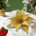 thumbnail image 6 of Christmas Magnolia Tree Decoration With Stem Glitter Realistic Reusable Artificial Magnolia Flower For Tree And Wreath Holiday Decor, 6 of 6