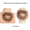 thumbnail image 3 of Handmade Men Fake Chest Hair Synthetic Hair Body Hair Adding Hair Volume Enhancement of Manliness(Dark Brown, Style1), 3 of 4